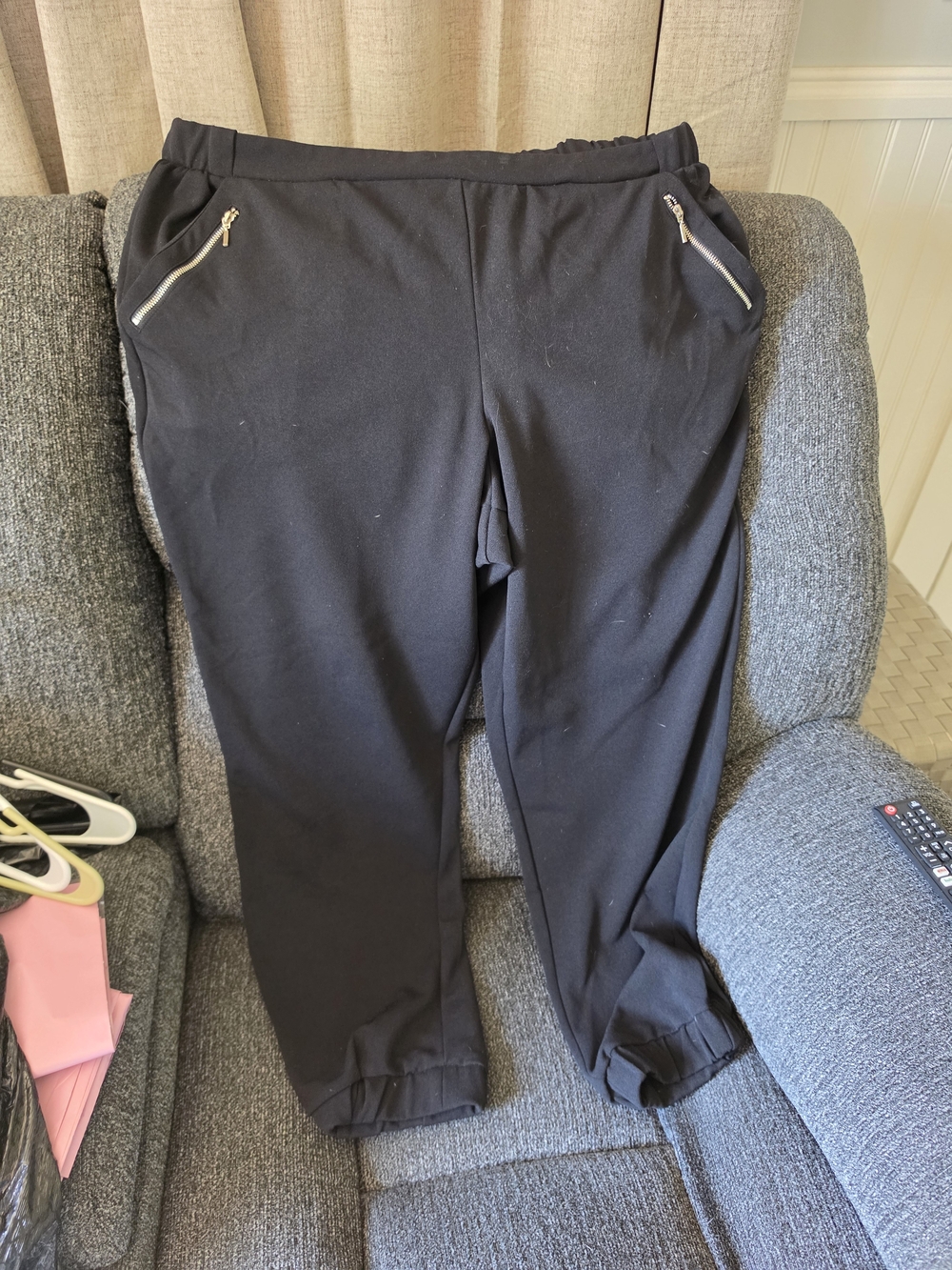Maurices Black Ankle Jogger Pants with Zip Pockets